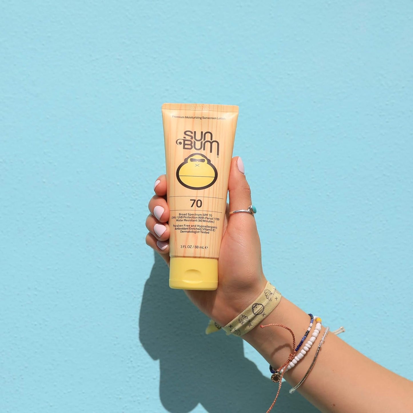 Sun Bum Original SPF 70 Sunscreen Body Lotion - Broad Spectrum Moisturizing Sunscreen with Vitamin E - Hawaii 104 Act Compliant (Made without Octinoxate & Oxybenzone) - Travel Friendly - 3 oz