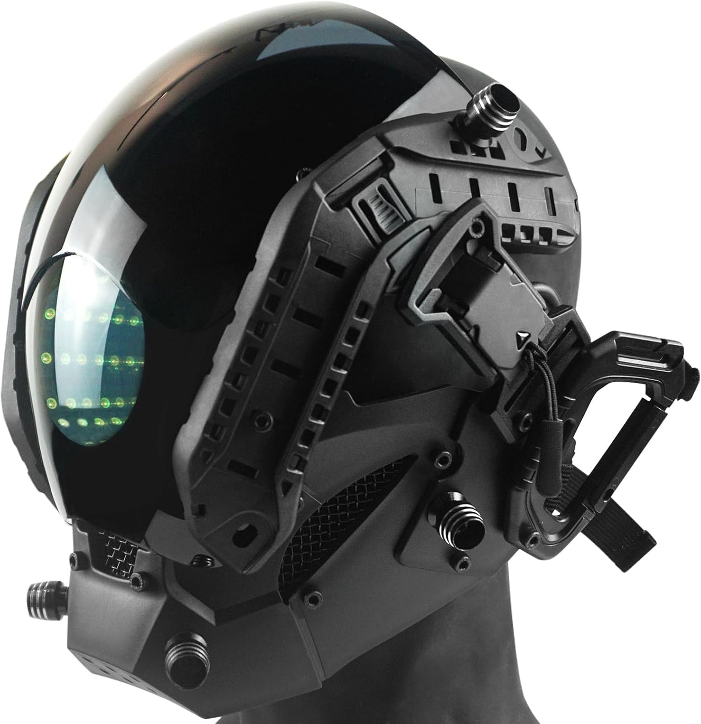 Punk LED Mask, Eye of the Abyss Design, Futuristic Mask Helmet, Perfect for Halloween Party, Cosplay