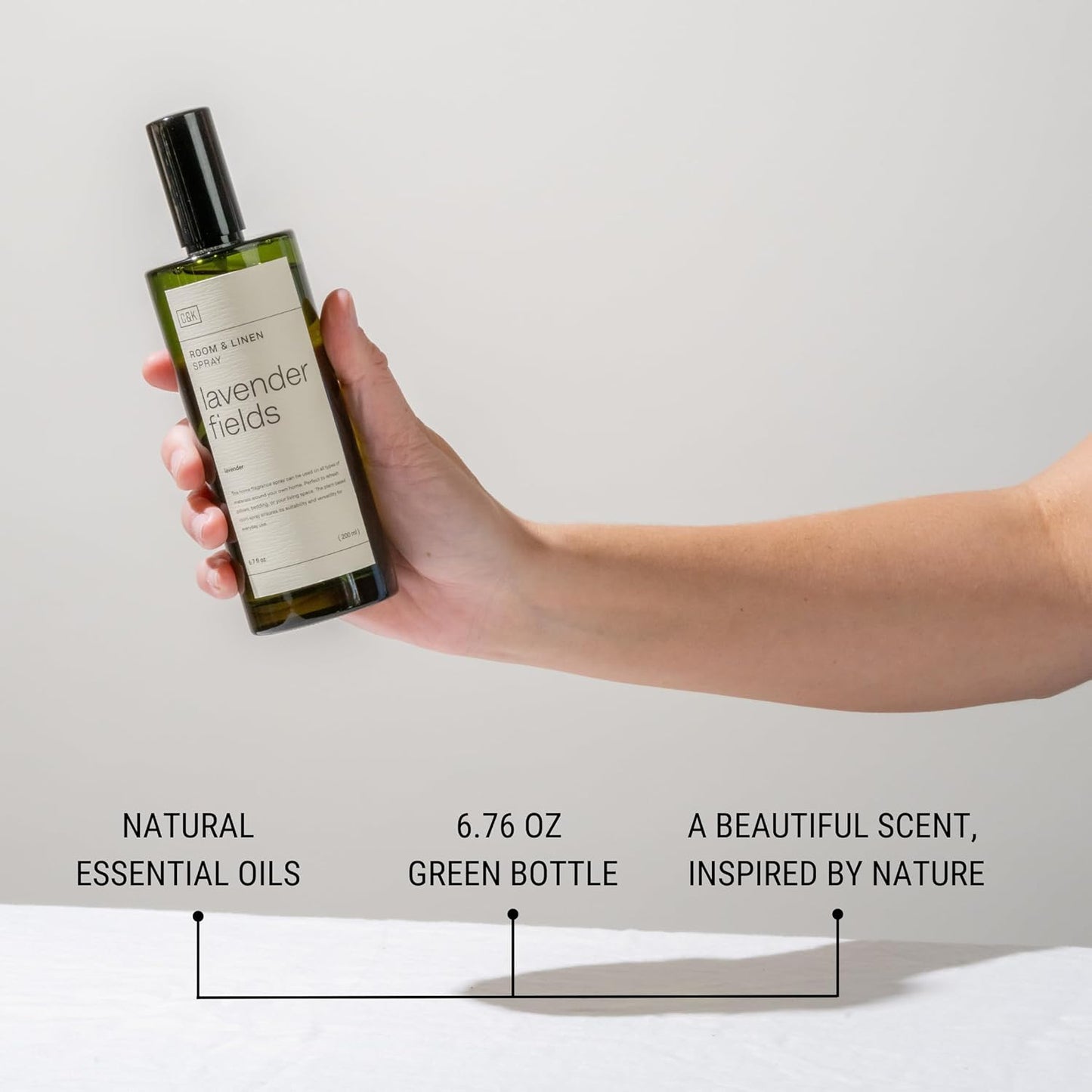 Craft & Kin Lavender Room Spray for Bedding, 6.76 oz, Pillow Spray, Long-Lasting Room Freshener, Soothing Aroma Mist for Home & Washroom