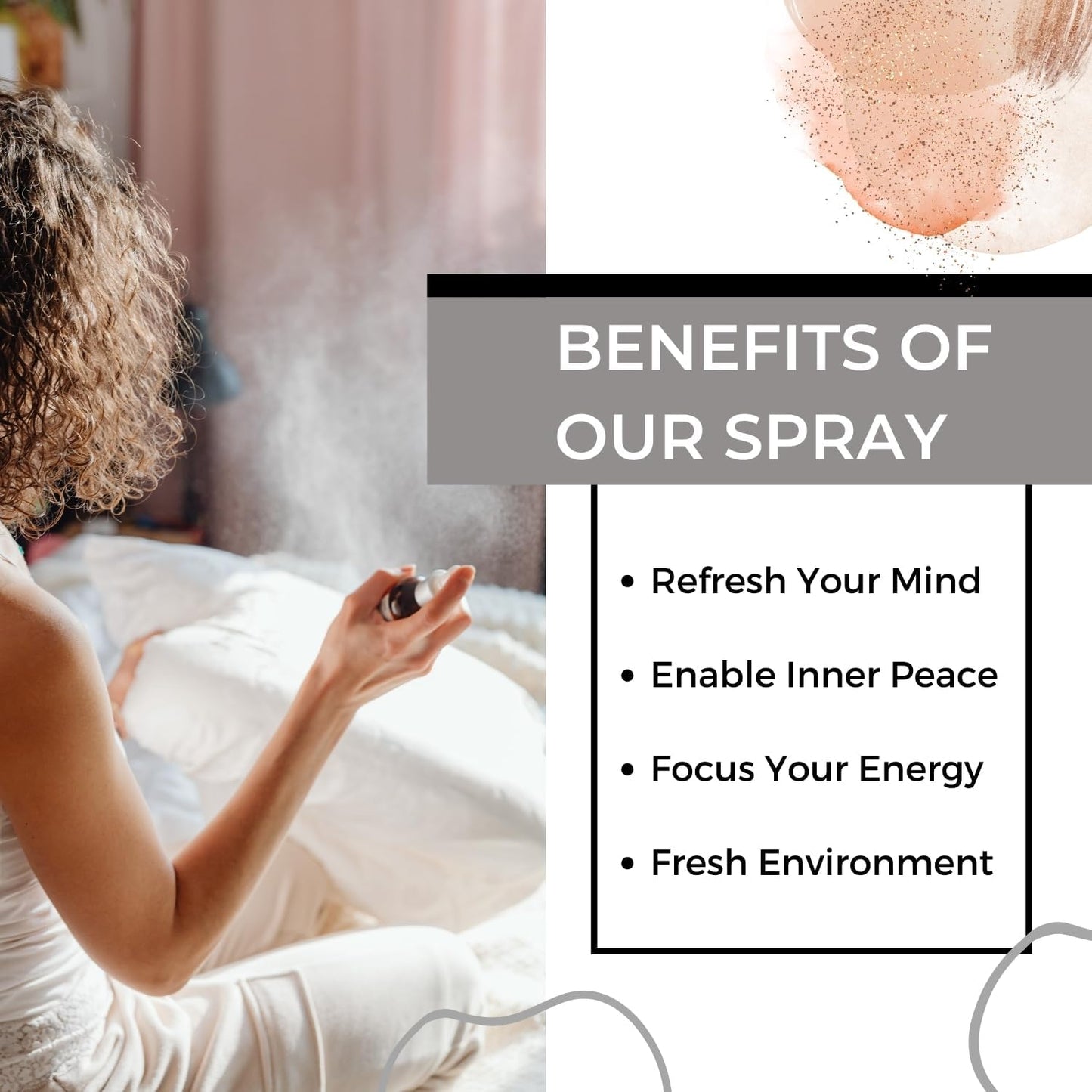 Benatu Citrus Vanilla Essential Oil Blend Spray for Body and Hair, Multi-Use Natural Uplift Scent Aromatherapy Room Linen Mist for Bedding, Pillow, Fabric, Car 4 fl oz