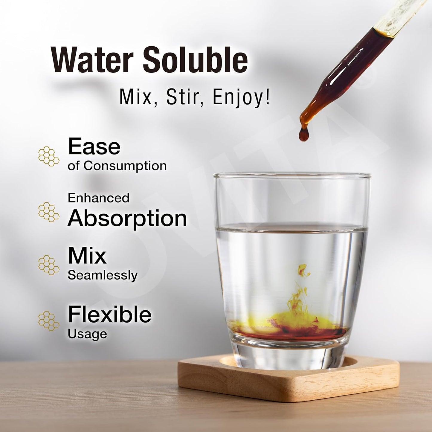 Lovita Bee Propolis Liquid Extract 500mg, 5:1 Resin Drops with 18% Bioflavonoids, Alcohol-Free Antioxidant, Immune Support & Throat Soothing, Gluten-Free, Non-GMO, 1 Fl Oz (30 mL), 90 Day Supply