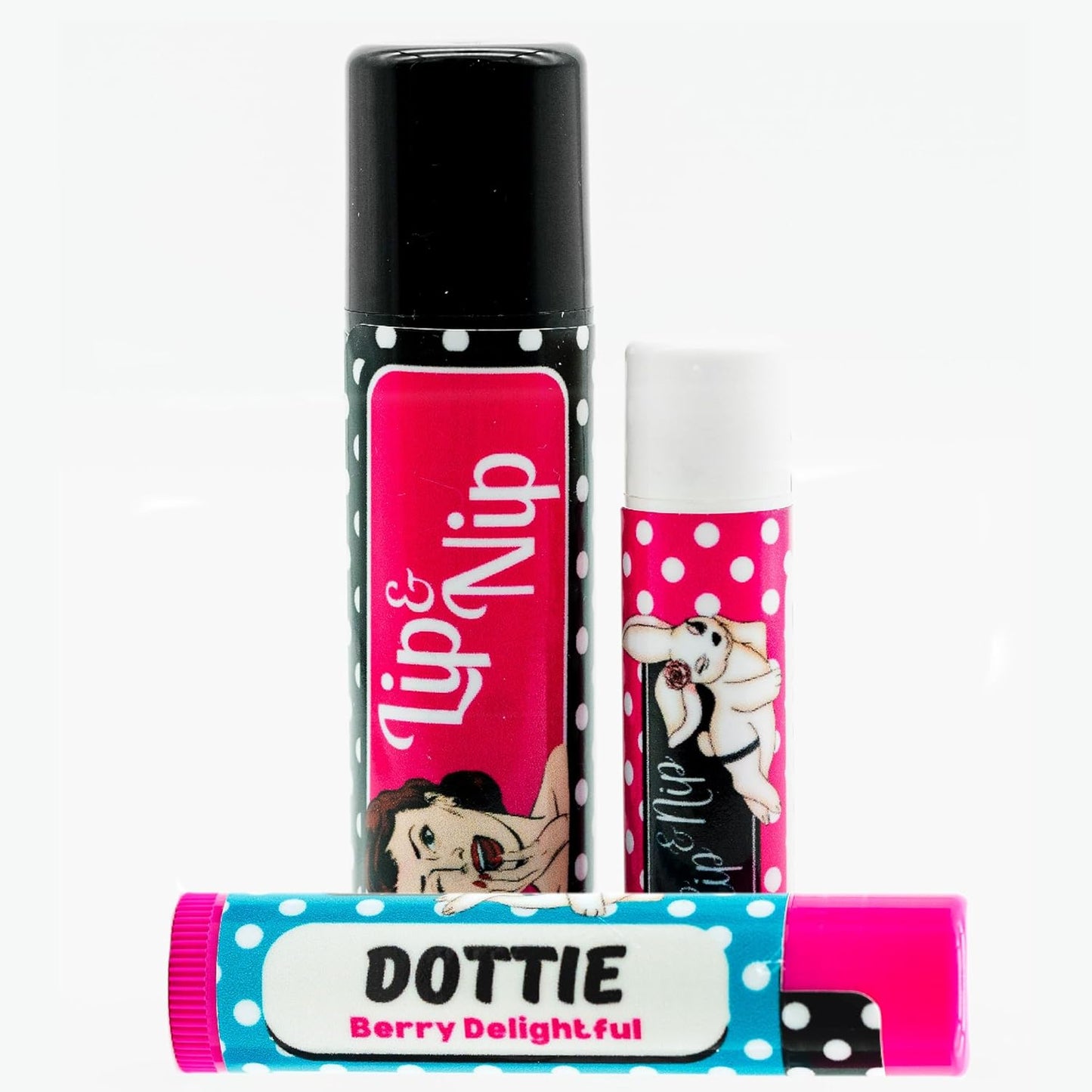 Berry Delightful “Dottie” Flavored Balms | Flavored Hydrating Lip Balm, Nipple Balm, and Full Body Balm | Lip Balm & Moisturizer and Intimacy Enhancer - Pack of 3