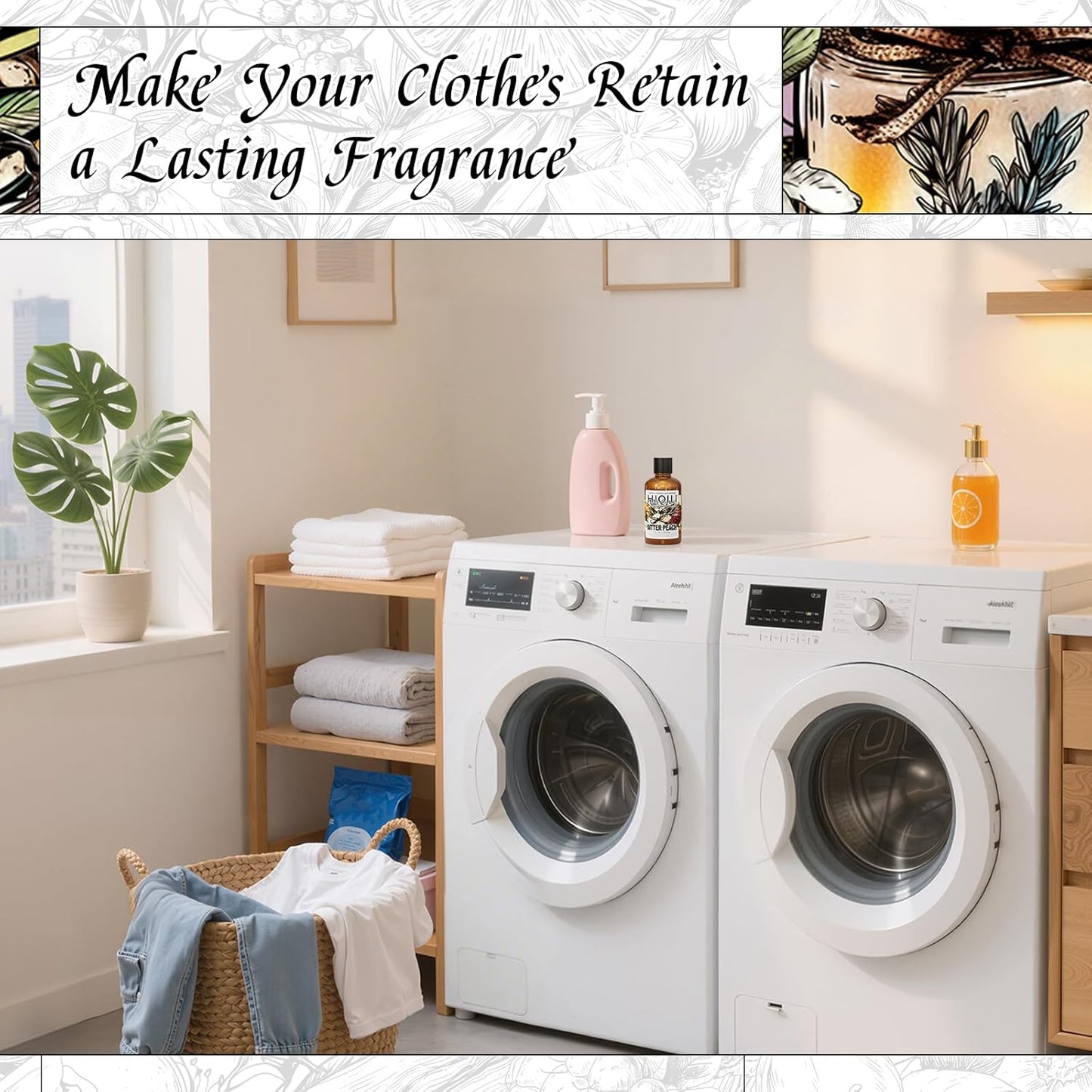 HIQILI Bitter Peach Fragrance Oil - for Candle, Soap & Sachets Bag Making, Inspired by T-F.rd Bitter-P.ch, for Home Diffuser, Add to Air Fresheners Spray - 1 Fl Oz