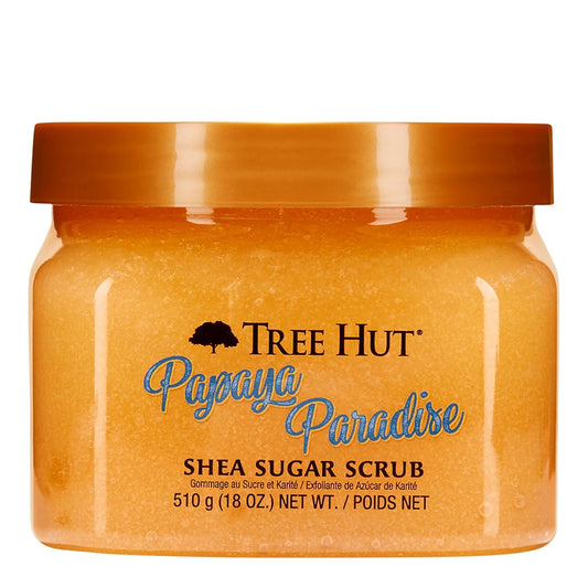 Tree Hut Papaya Paradise Shea Sugar Scrub | Exfoliating Body Scrub Removes Dead, Dry Skin for a Soft & Hydrated Feel | Nourishing Essential Body Care | 18 fl oz.