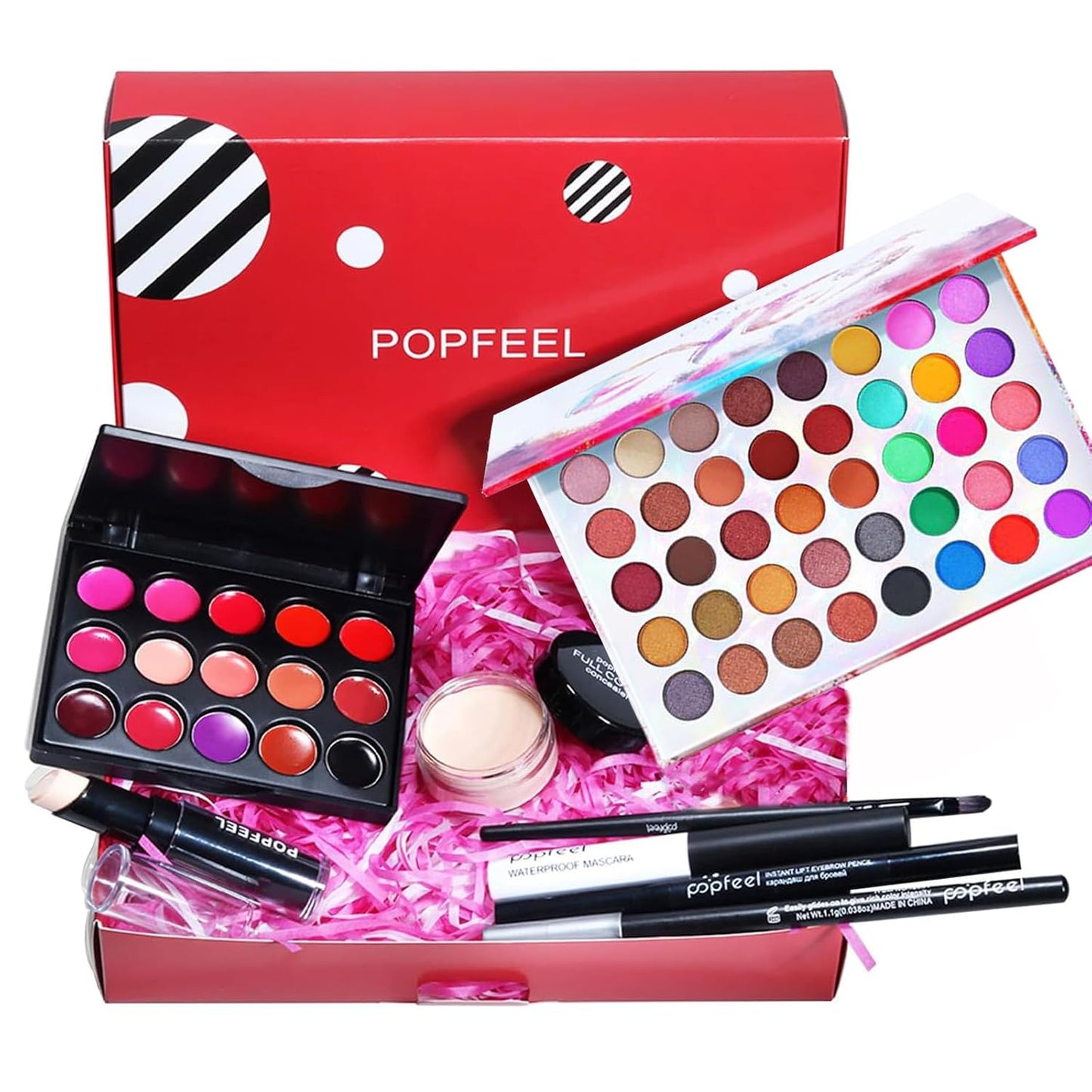 Makeup Kit for Women Full Kit, All in One Makeup Gift Set, Make up Kits for Beginners and Professionals - Eyeshadow Palette, Lipstick, Mascara, Concealer, Brush, Eyeliner, Eyebrow pencil