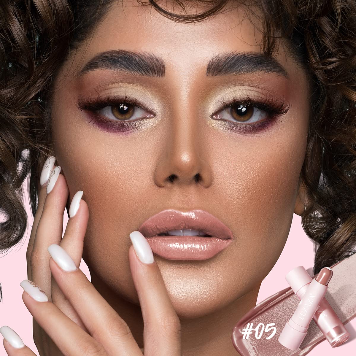 2PCS Tinted Lip Balm Chapstick with Color, Natural Semi - Gloss Finish, Hydrating/Coloring 2 in 1 Moisturizer Lip Stick for Girls & Women #01＋#05