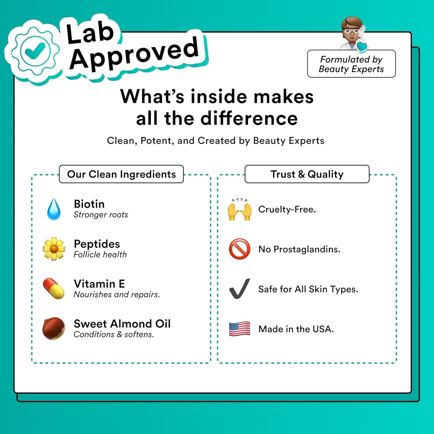 nuorganic 'Cosmic Brow' Eyebrow Serum for Growth | Natural Eye Brow Serum for Thicker, Longer, More Defined Brows | 4 Months Supply XL Size | Cruelty Free, Made in USA