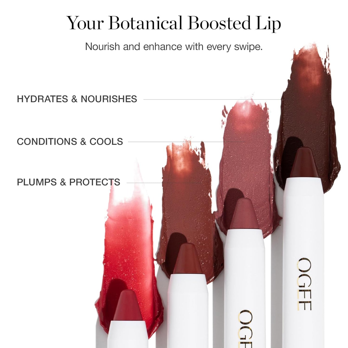 Ogee Tinted Sculpted Lip Oil - Lip Stain Made with 100% Organic Coconut Oil, Jojoba Oil, and Vitamin E - Best as Lip Balm, Lip Color or Lip Treatment - VIOLA