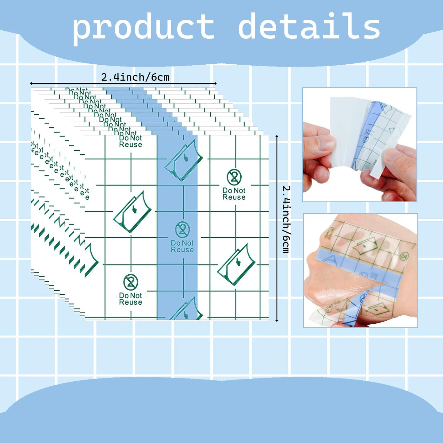 150 Pieces Makeup Hand Palette, Disposable Cosmetics Mixing Palette Foundation Mixing Tray Adhesive Waterproof Transparent Palettes for Makeup Art (2.36 X 2.36 Inch)