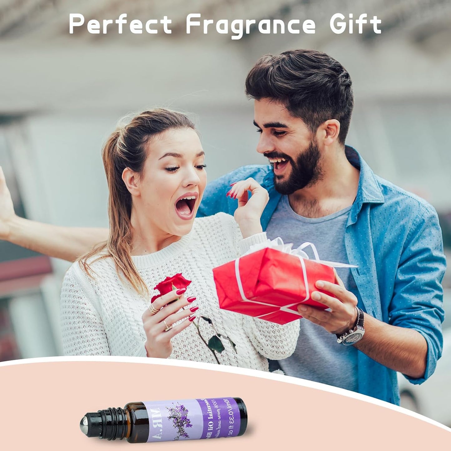 3 Pack Essential Roll On Blend Oils Set, 100% Natural Fragrance Oil, Aromatherapy Roll On Blend Oil with Pure Lavender Oil, Gift for Women Men 0.33 fl.oz