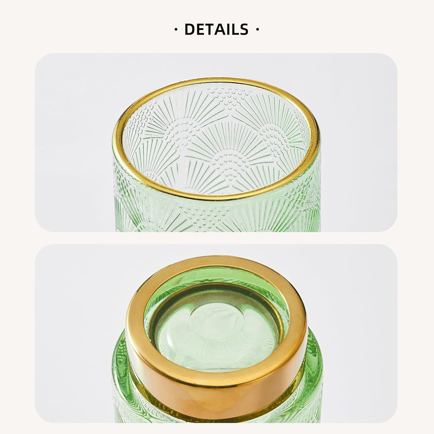 Makeup Brush Holder Organizer,Toothbrush Holders,Desk Pen Pencil Holder,Multifunctional Vintage Glass Brush Cup（A41-1-US）