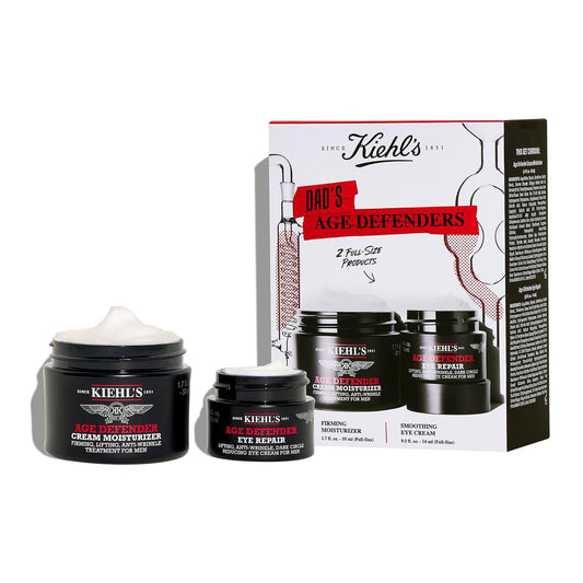 Kiehl's Dad's Age Defenders Skincare Gift Set – 2-Piece Full Size Skincare Set for Men with Firming & Lifting Anti-Aging Moisturizer and Eye Cream for Men, Minimizes Look of Fine Lines and Wrinkles