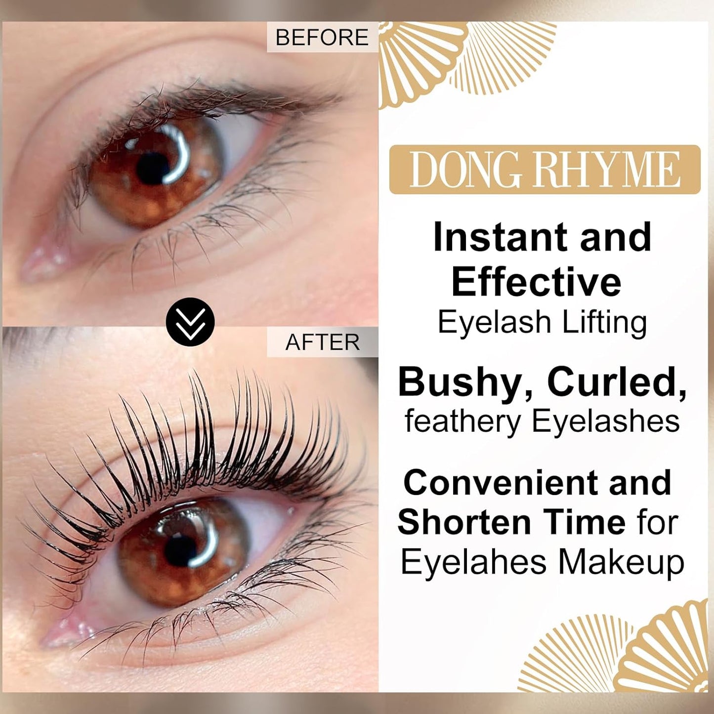 Lash Lift Kit, DONG RHYME Lash Perm Kit with Glue Balm, Professional Lash Curling Kit, Semi-Permanent Eyelash Lifting Curling Perming Wave, Brow Lamination Eyelash Perm Kit DIY at Home