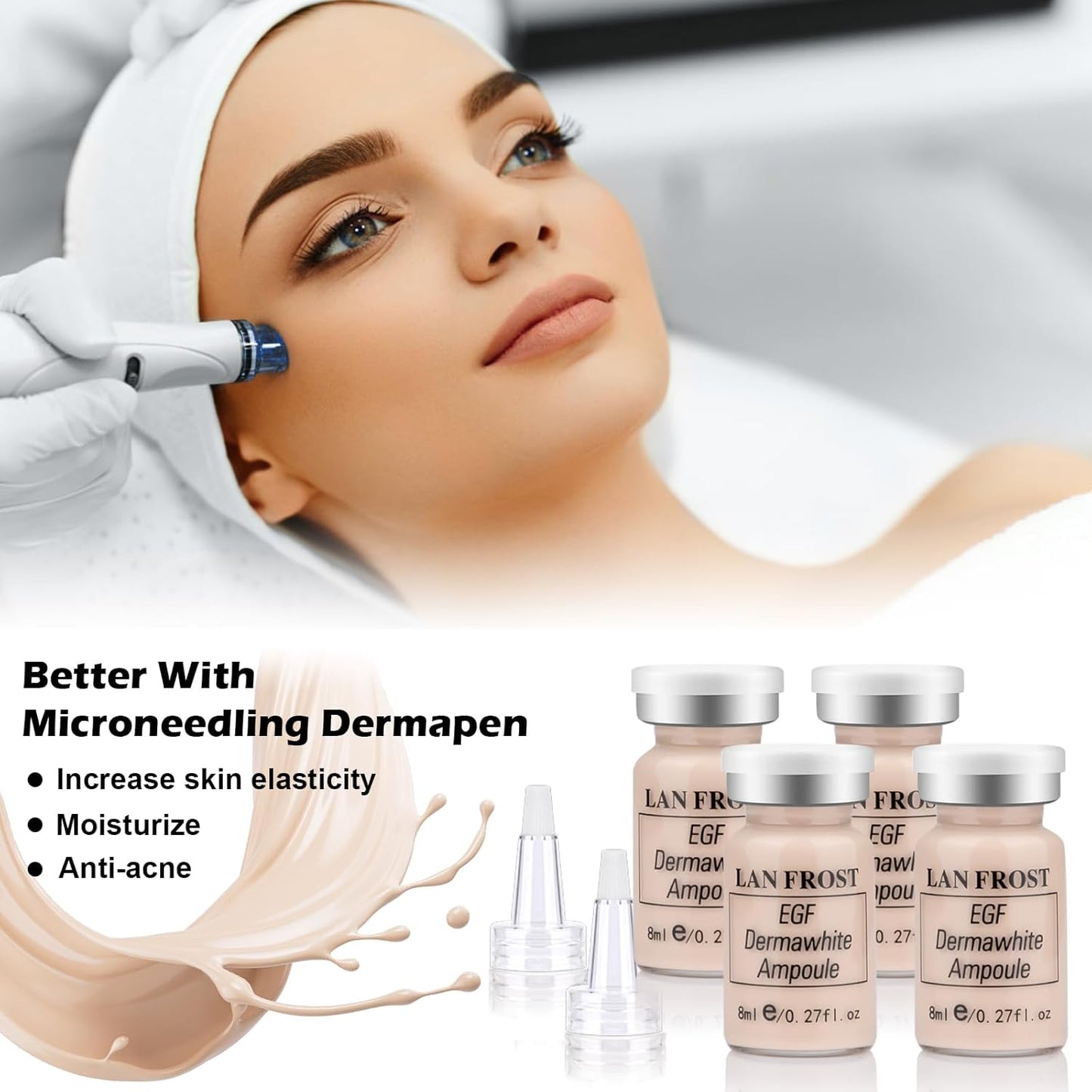 BB Pigment Serum Starter Kit Hyaluronic Acid Essence Foundation BB Facial Glow Skin Care Kit 0.27oz 12 Vials, Combined With Niacinamide and Peptides To Brighten Skin Tone Anti-Aging Foundation #1