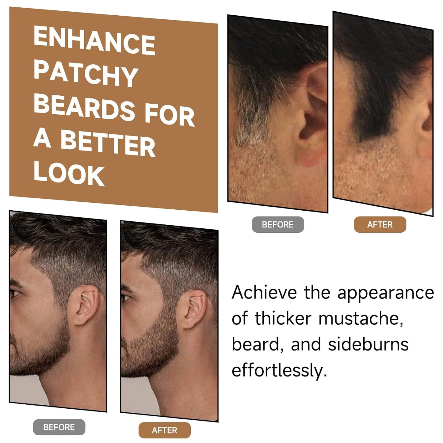 Root Touch Up Powder, Instantly Gray Hair Cover Up, Women Color Root Coverage Shadow Powder for Thinning Grey Hairline, Men Roots Concealer for Hair Loss Beard Line Eyebrow, Medium Brown