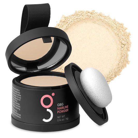 GBG Hairline Powder, Medium Blonde - 48-Hour Coverage Root Touch Up Powder for Bald Spots, Instant Hair Loss Concealer & Brightening Highlights - Hair Fillers for Thinning Hair for Women & Men, 4g