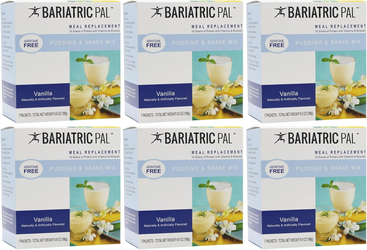 BariatricPal 15g Protein Shake or Pudding (Aspartame Free) - Vanilla Cream (6-Pack)