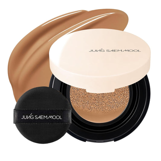 JUNG SAEM MOOL Essential Skin Nuder Cushion Mini 30C Cinnamon 0.17 Fl Oz, Natural Radiant Finish Cushion Foundation with Buildable Coverage, Lightweight Texture, Korean Foundation Makeup