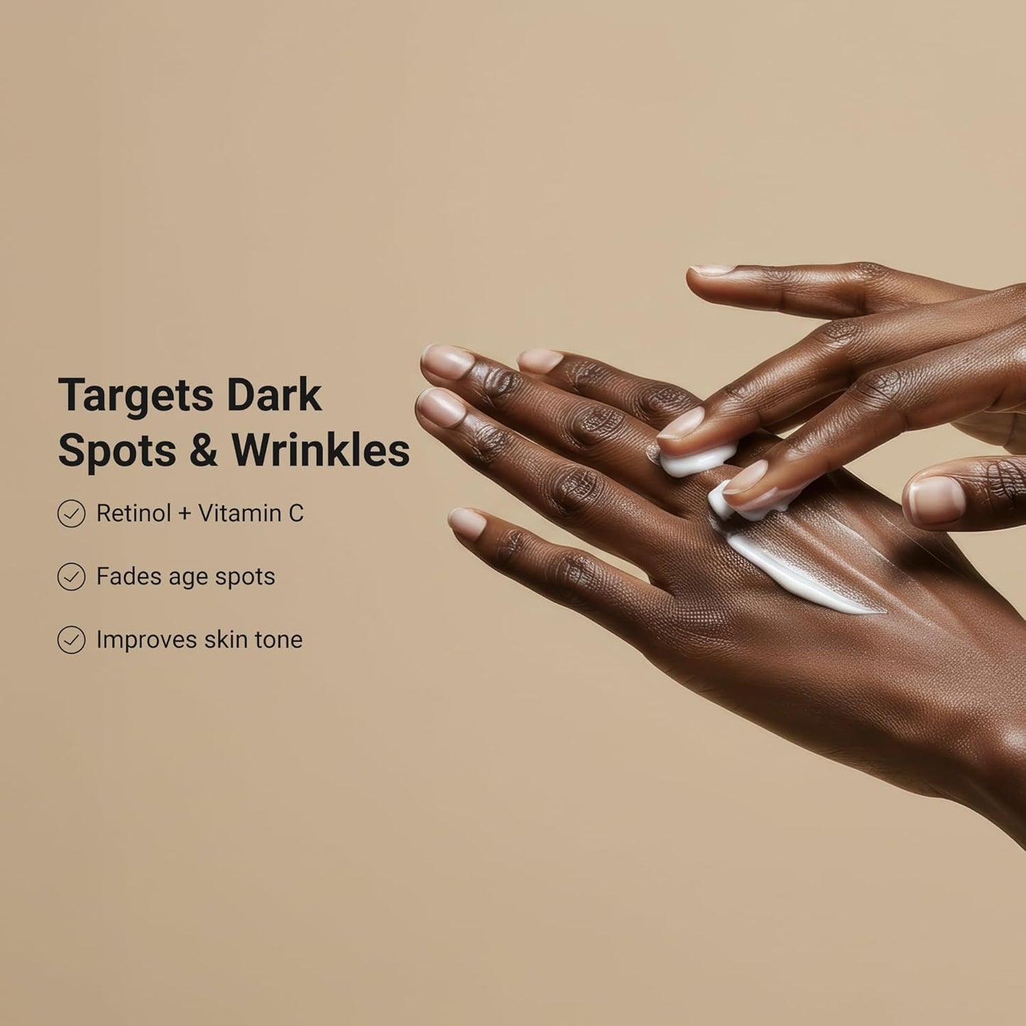 LifeCell Retinol + Vitamin C Overnight Hand Treatment – Anti-Aging Hand Cream for Dark Spots, Wrinkles & Dry Skin – Moisturizing Night Repair with Argan Oil – 1.7oz