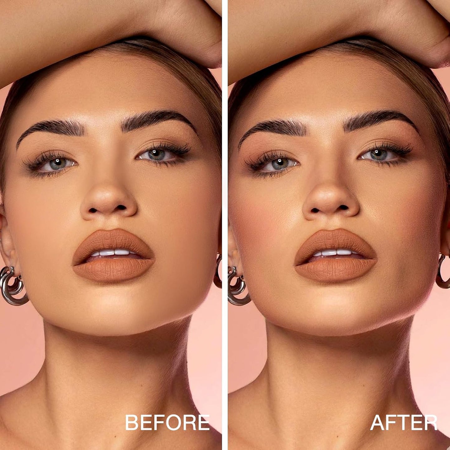 Boobeen Soft Matte Bronzer, Contour Palette for Face, Bronzing & Blush Powder for Contouring, Long-lasting Buildable Bronzed Shimmer