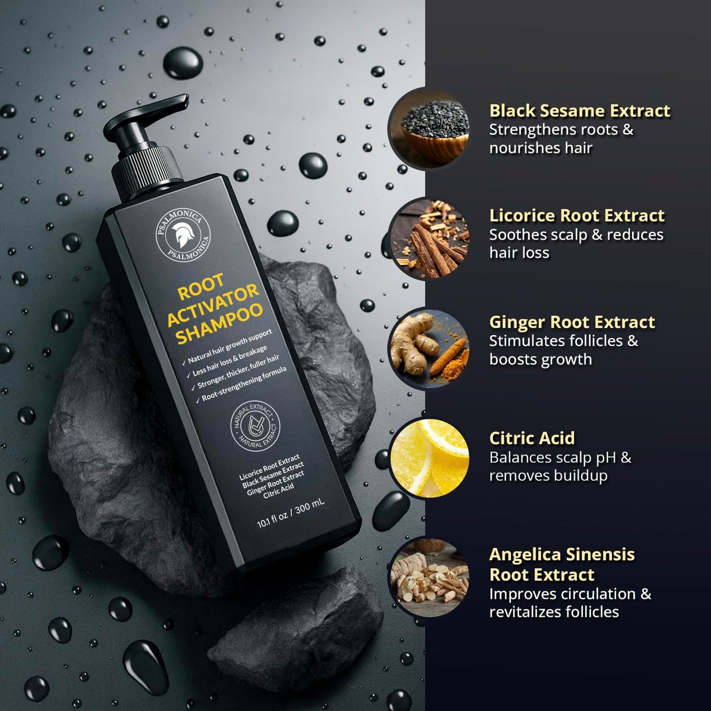 Root Activator Shampoo for Men: Made In USA Hair Growth Shampoo for Hair Loss and Thinning Hair - Hair Loss RegrowthTreatments for Women Men (10.1 Fl Oz (Pack of 1))