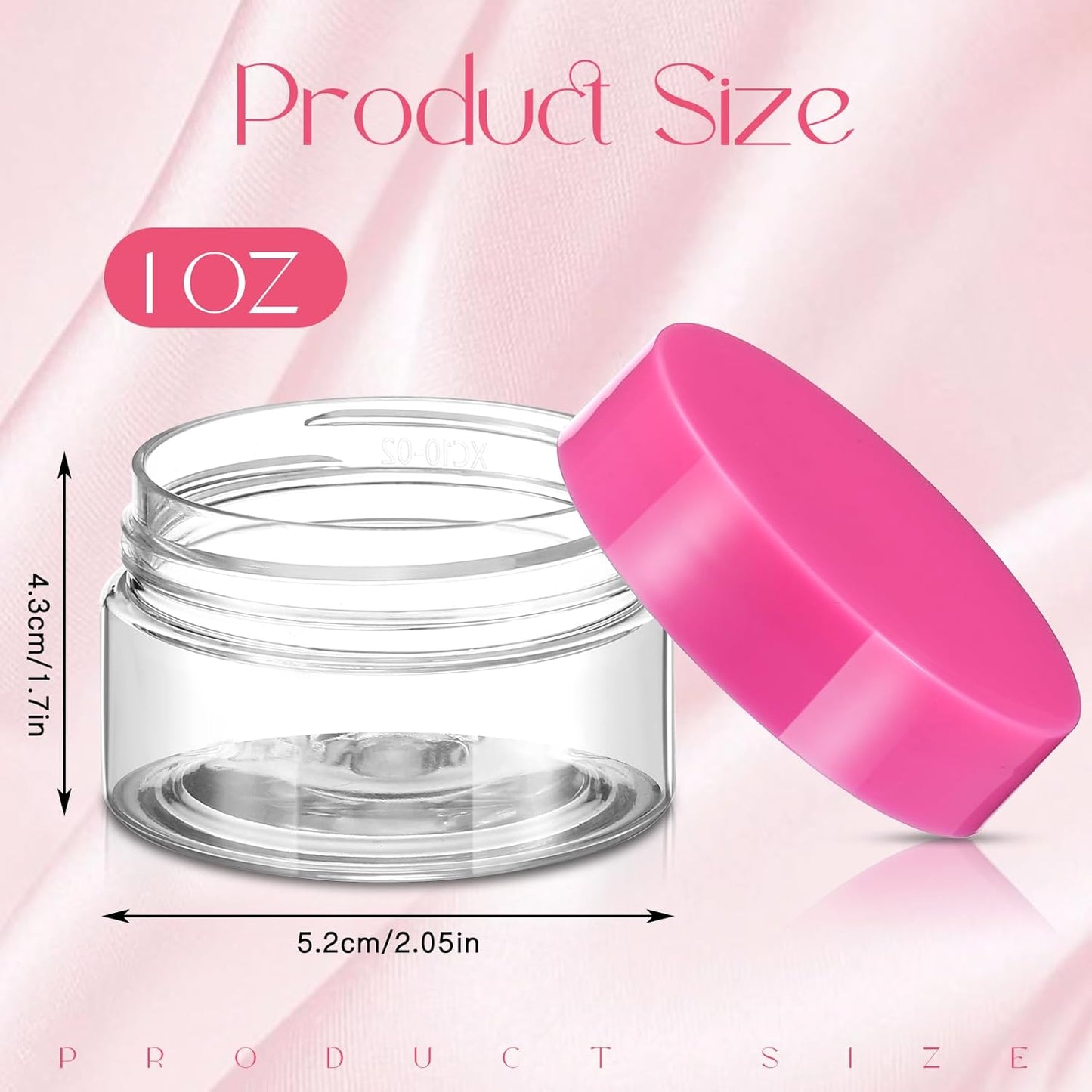 Patelai 4 Pieces Round Wide-mouth Leak Proof Plastic Container Jars with Lids for Travel Storage Makeup Beauty Products Face Creams Oils Salves Ointments DIY Making(1 Ounce,Pink)