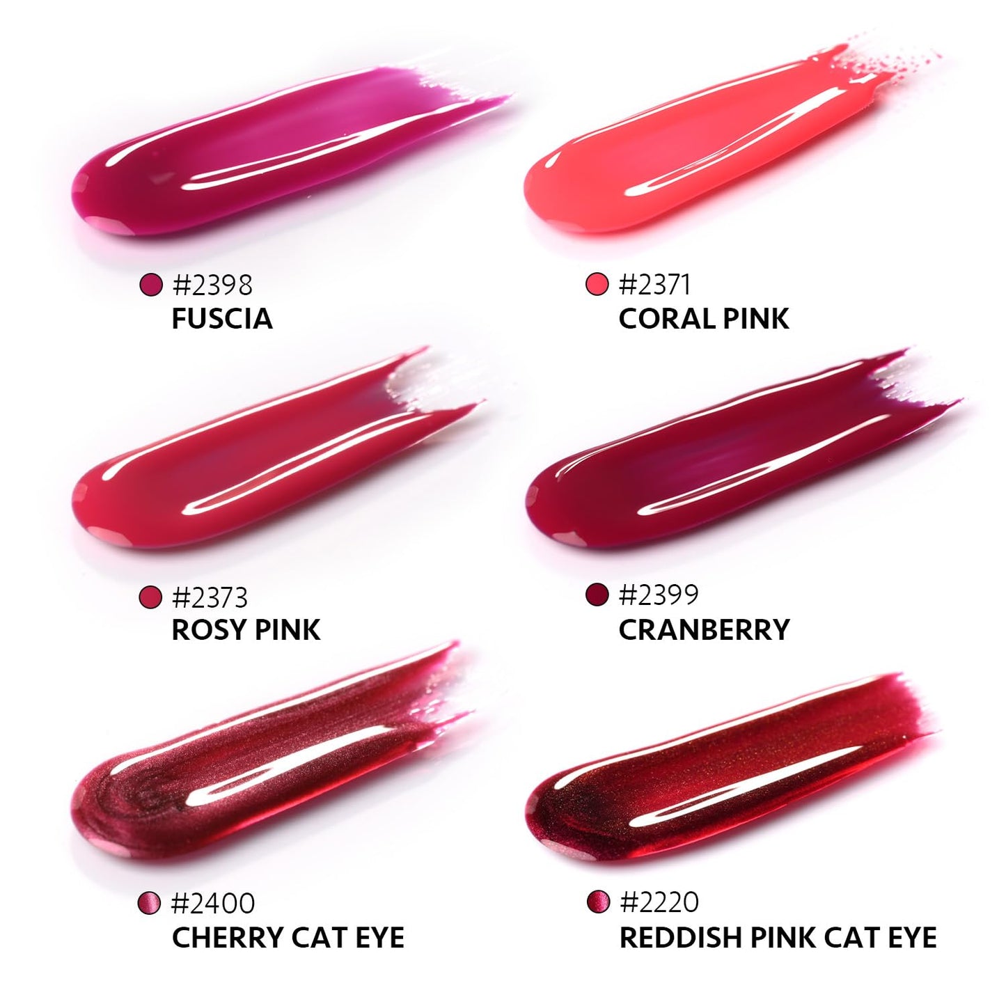 GAOY Mauve Gel Nail Polish, Magenta Cat Eye Gel with Magnet, Dark Pink Color Set Salon Manicure and Nail Art DIY at Home