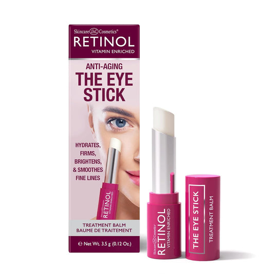 Retinol Anti-Aging Eye Stick – Treatment Balm – Your Beauty Secret for Younger Looking Eyes – Hydrates, Firms, Brightens, and Smooths Fine Lines – Vitamin A, C and E Minimizes Aging Effect on Eyes