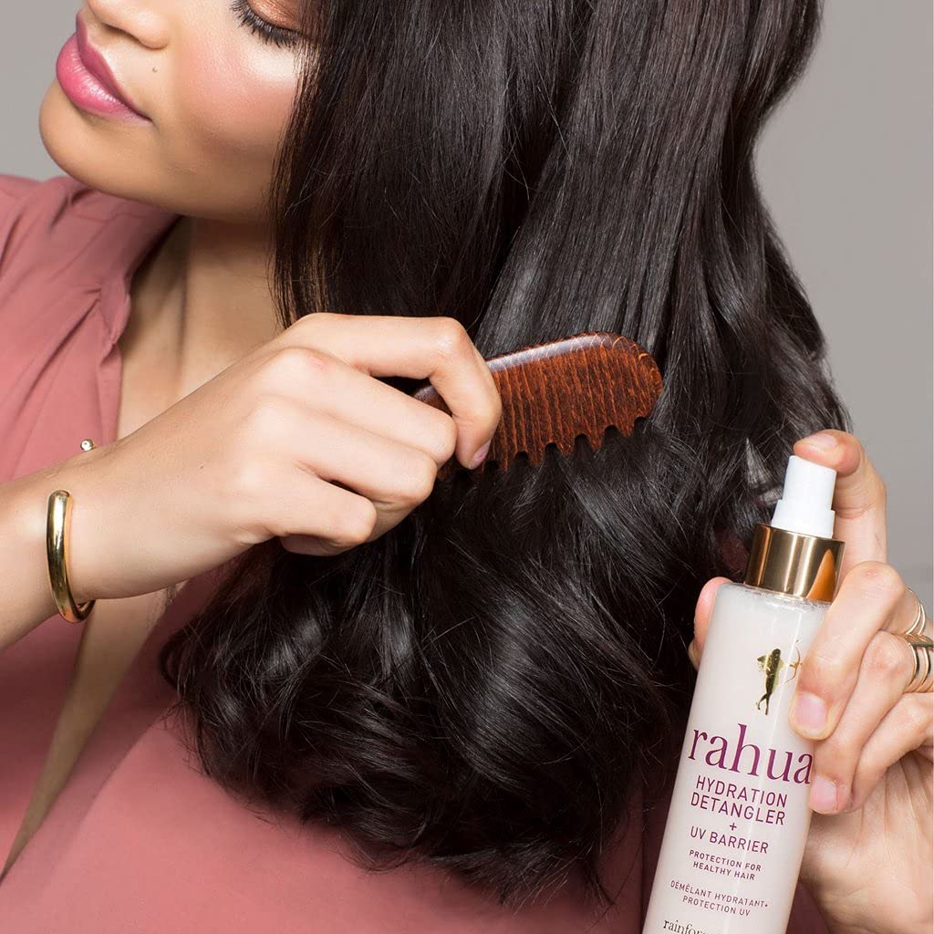 Rahua Hydration Detangler + UV Barrier, 2 Fl Oz, Moisturizing Formula Softens Hair, Smooths Frizz, Prevents Breakage and Damage, Creates Instantly Brushable Hair, Travel Size, TSA-Approved, Vegan