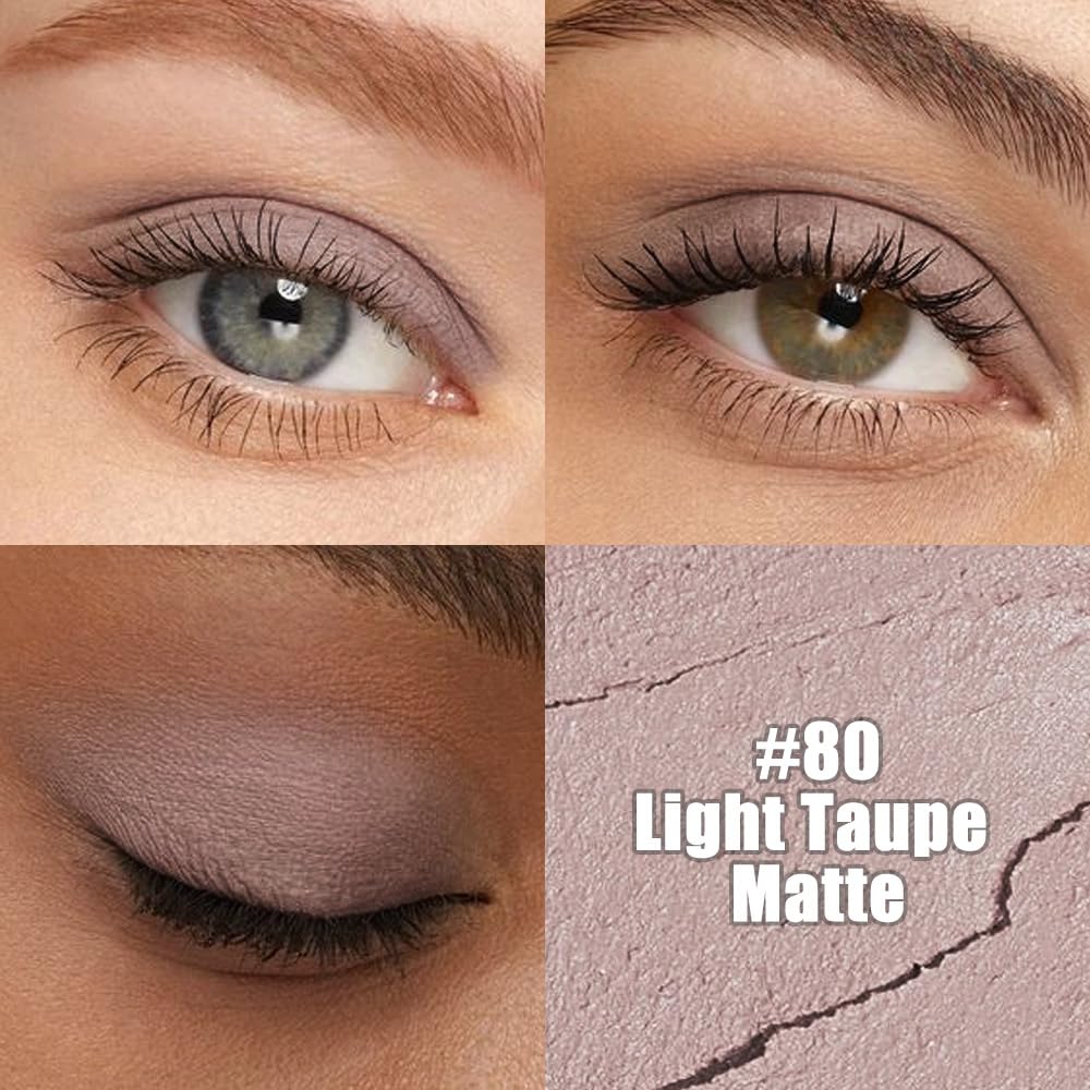 Light Taupe Matte Cream Eye Shadow Stick Makeup for Women, Taupe Matte Eyeliner Pencil Eyeshadow Brightener Stick for Eyes, Waterproof Eyeshadow Applicator Blendable sombras para ojos 80#