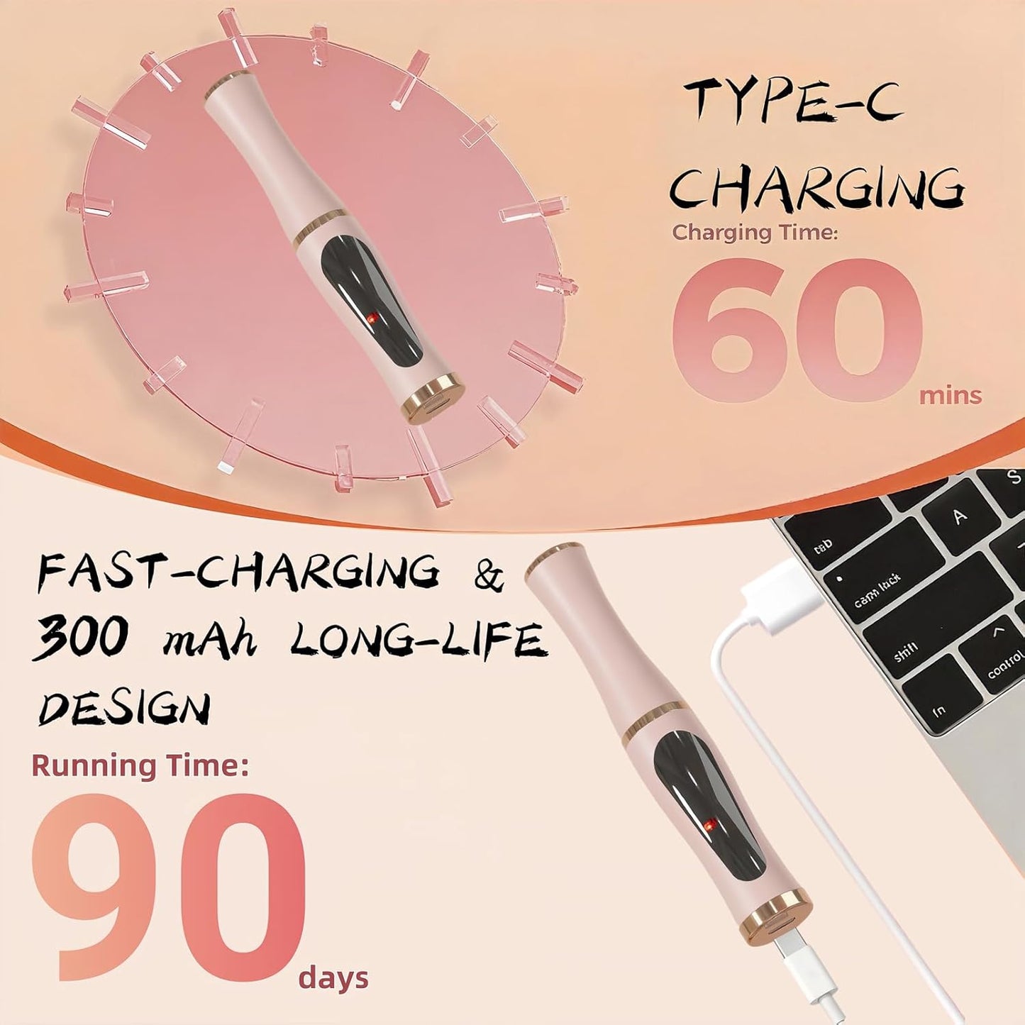 2025 Upgraded Heated Eyelash Curler – Fast 5s Heat-Up, USB Rechargeable Electric Eyelash Curler, 3 Temperature Modes, LED Display, Anti-Burn, 24H Long-Lasting Curl, Perfect Gift for Women (Pink)