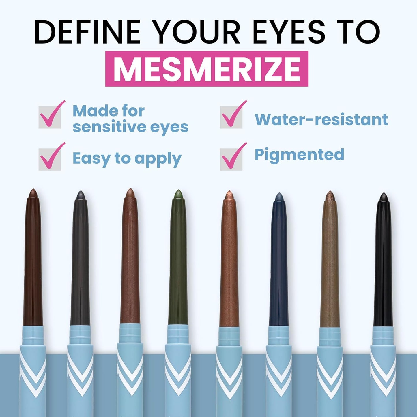 PrimeEyes Glide Eyeliner for Mature Women – Waterproof, Long-Stay and Mess-Proof – Gel Creme Texture, Discreet Sharpener and Effective Smudger (Copper Metallic)