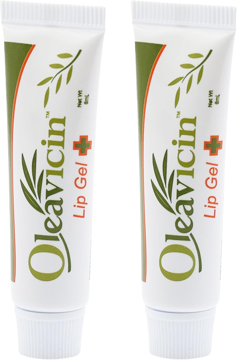 Lip Gel – Natural Cold Sore & Fever Blister Treatment with Organic Olive Leaf – Fast-Acting Relief – 1.3oz (3.8) - 2 Pack
