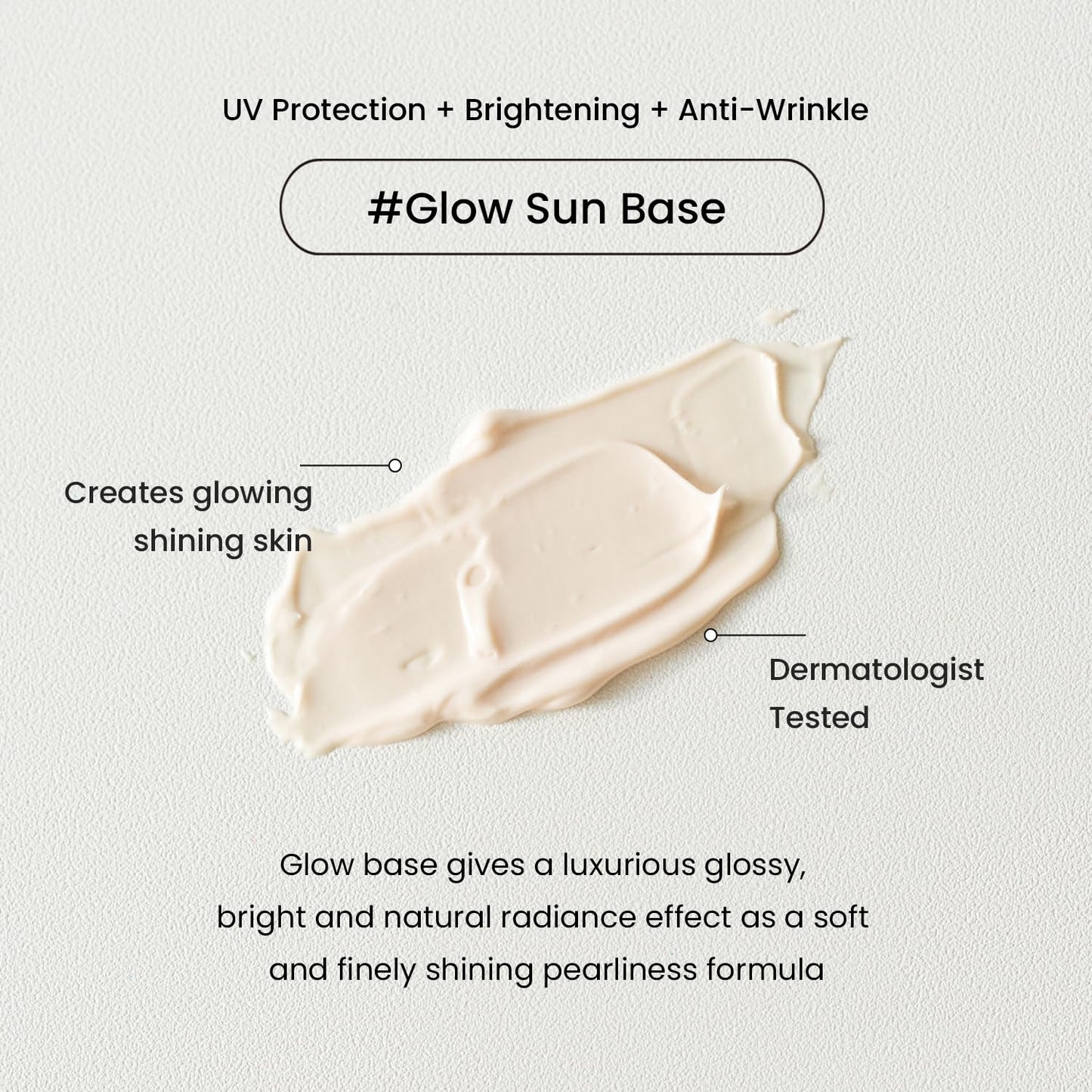 HEIMISH Artless Glow Base 1.35fl.oz/40ml, Multipurpose Makeup Base, Primer, Highlighter, Tone Up Sunscreen for face, Lightweight, Non-greasy, Hydrating, Natural Finish with SPF 50+ PA++++