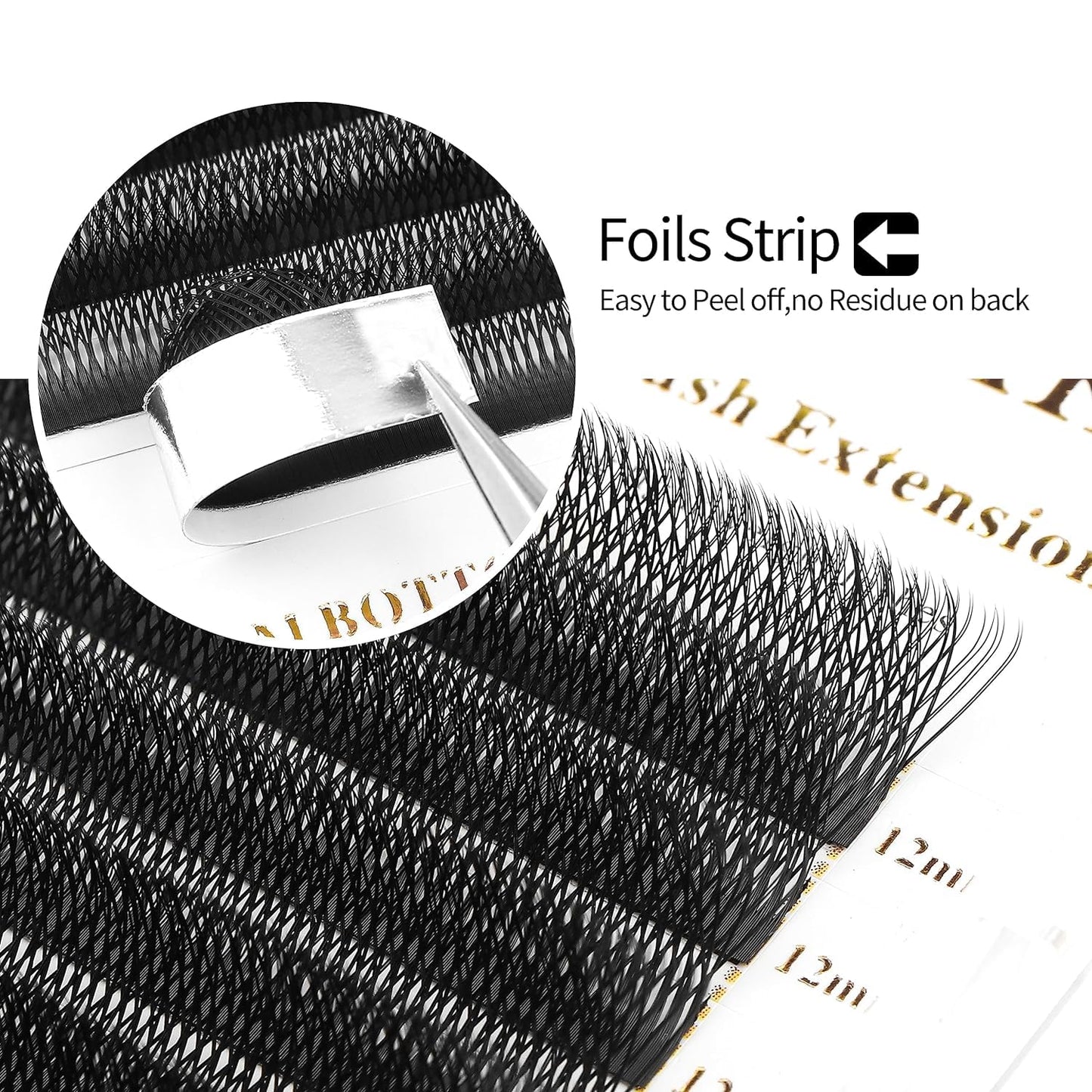 Lash Extensions Double Tips 4D Eyelash Extensions W Shape 0.07mm Thickness D Curl Mix 8-15mm Premade Fans Easy Fan Volume Lashes Matte Black Crisscross(W-4D-Double Tips-0.07-D,8-15mm Mix)