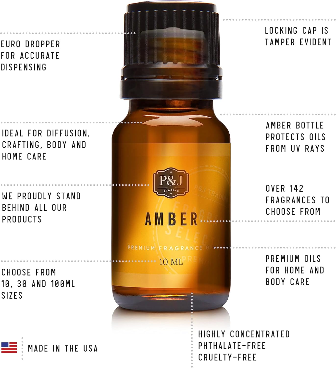 P&J Fragrance Oil - Vanilla 30ml - Candle Scents, Soap Making, Diffuser Oil, Aromatherapy