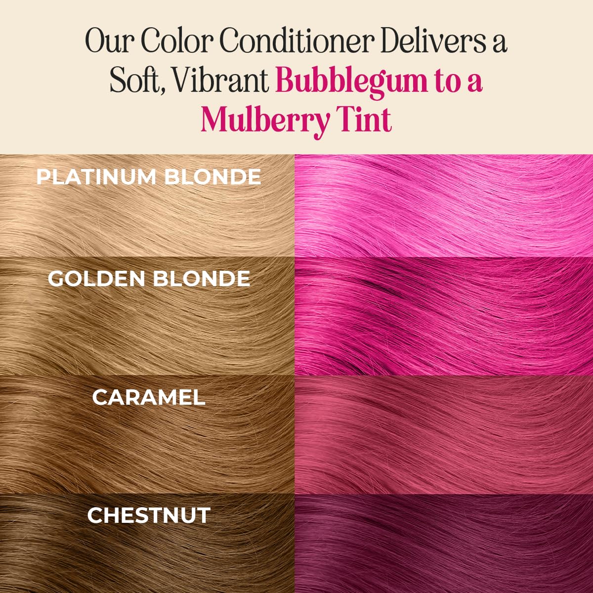 INH Semi Permanent Hair Color | Color Depositing Conditioner | Pink Hair Dye | No Bleach, No Peroxide Temporary Flamingo Topaz Tint for Women, Men | Vegan, Ammonia Free, Sulfate Free, Ready to Use 6oz