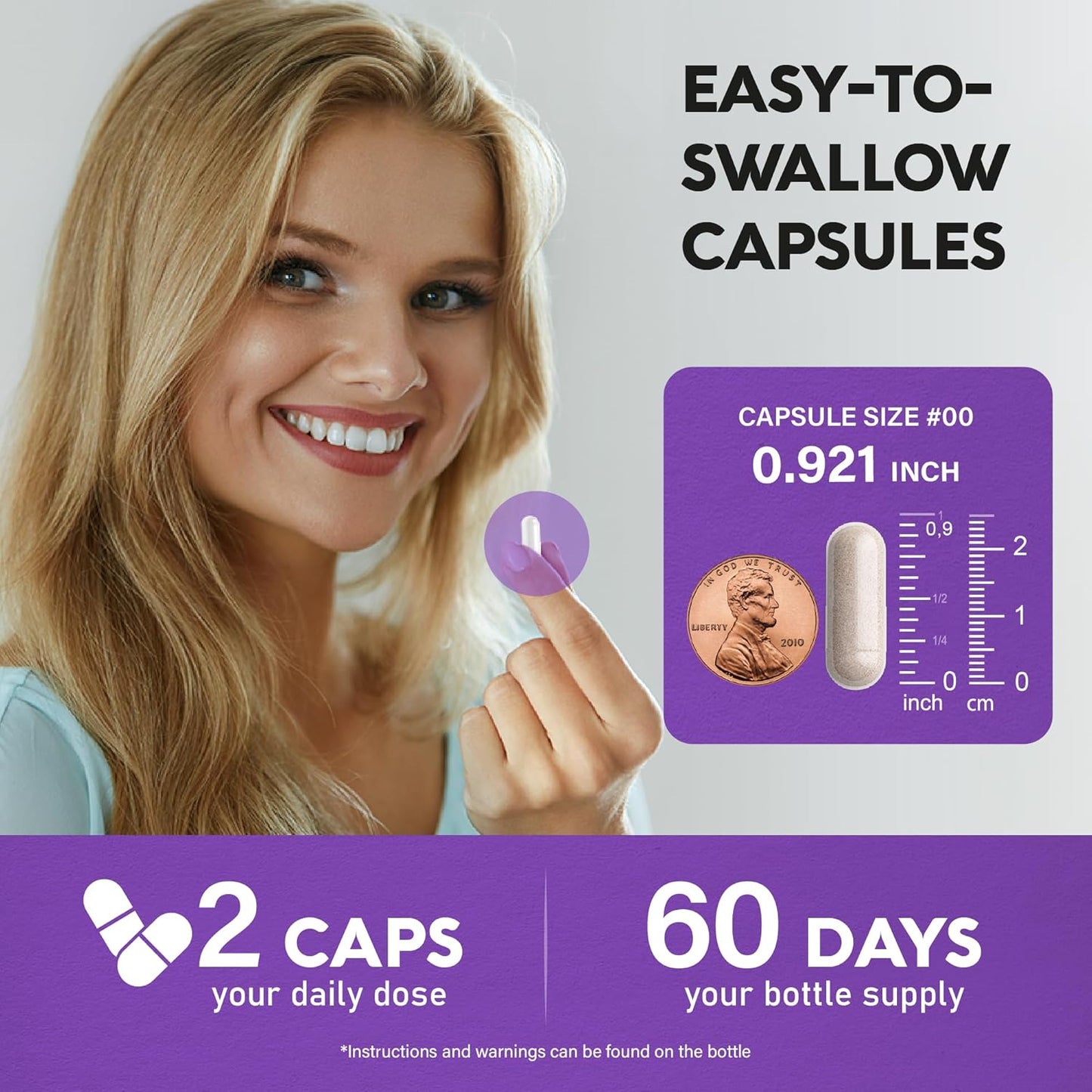 Biotin | Collagen | Keratin - Clinically Tested Supplement - Hair Growth Support, Skin & Nails - 25000 mcg Vitamins B2, B3, B6 & B7 + B1 & Hyaluronic Acid - Made in USA - Women & Men | 120 Capsules