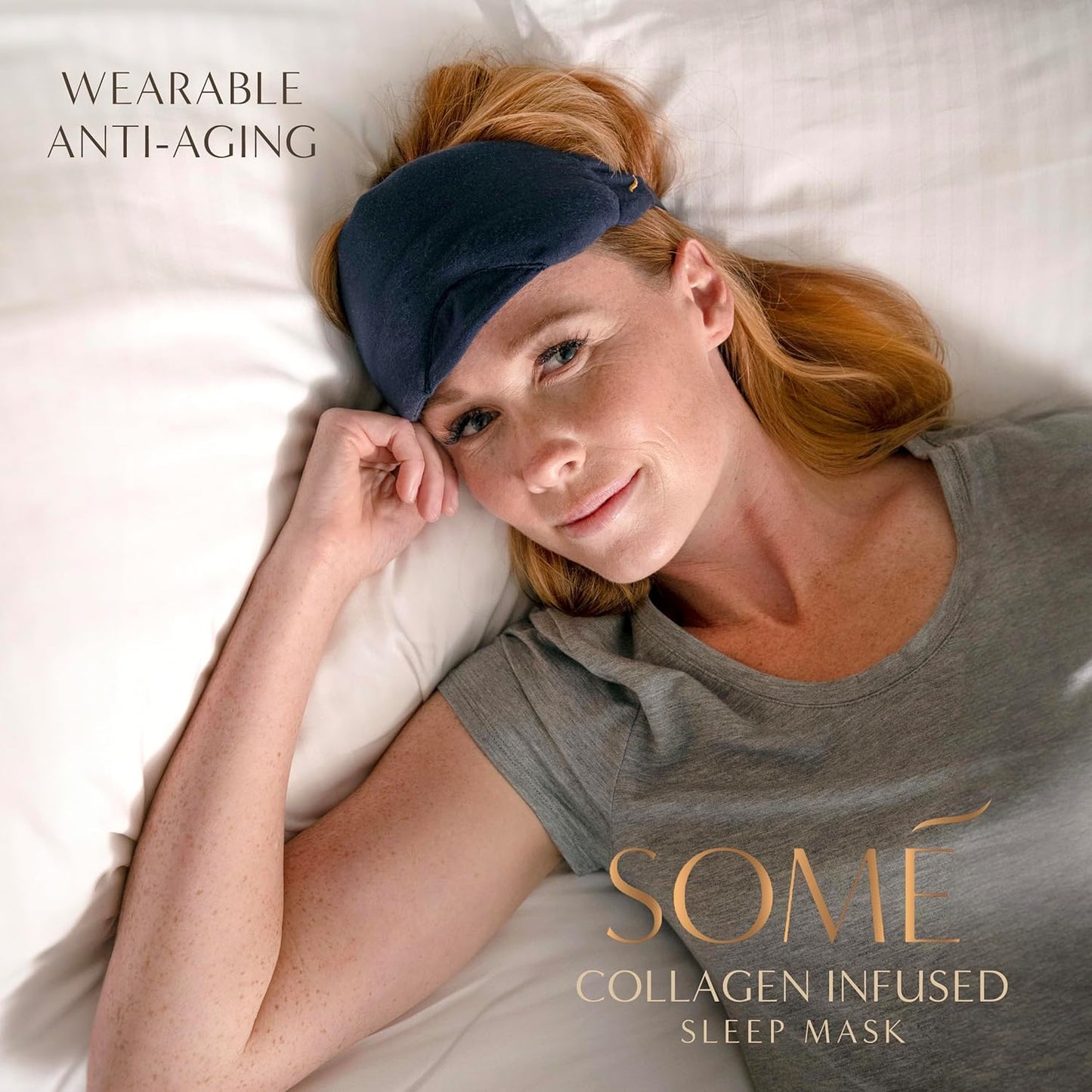 SOMÉ Collagen Eye Mask for Sleeping, Luxurious Adjustable Sleep Mask for Women with Puffy Eyes, Dark Circles & Wrinkles, Collagen Infused Sleeping Mask for Wearable Hydration and Anti-Aging