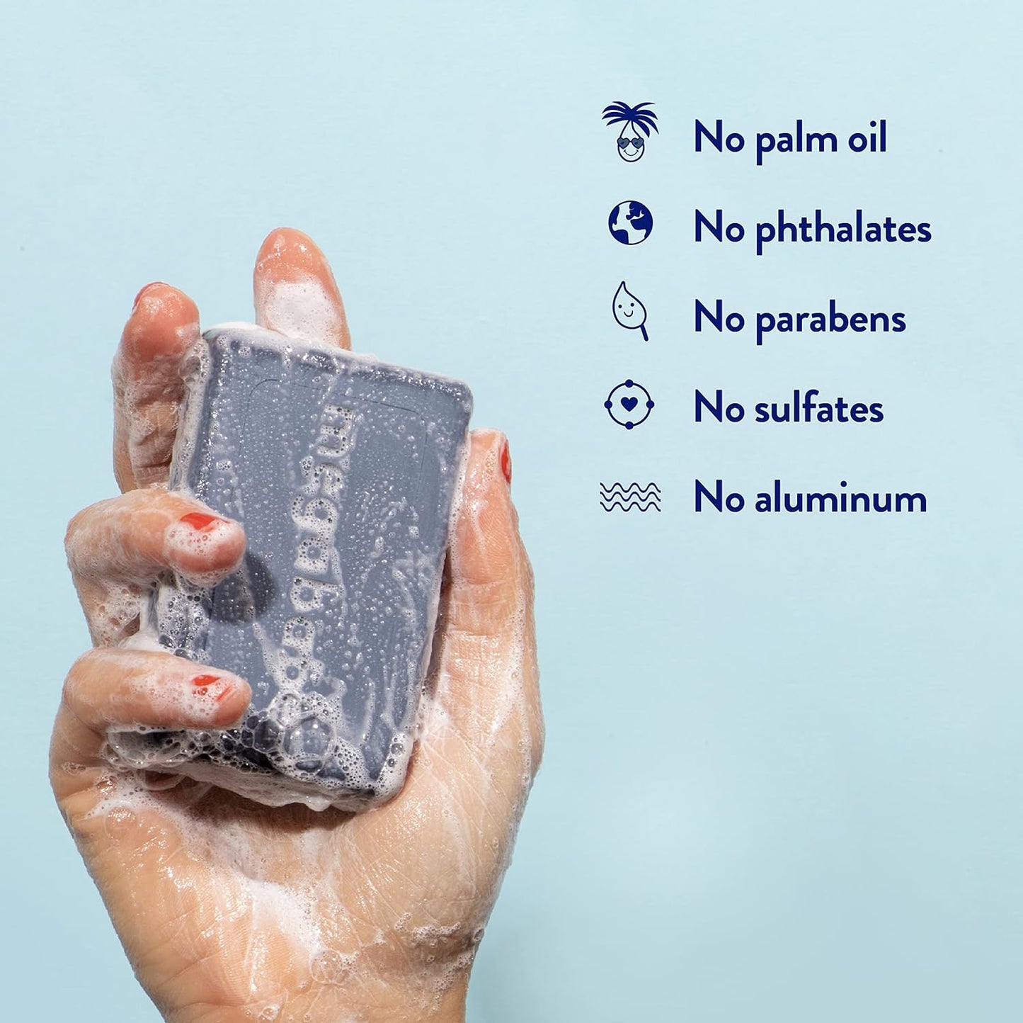 Megababe Underarm Bar Soap - Space Bar | With Detoxifying Charcoal for Odor Control | 4.5 oz - 3 Pack