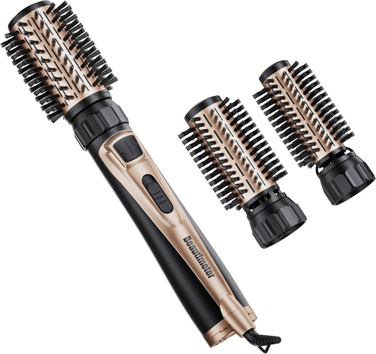 Beautimeter Hair Dryer Brush, Spinning Blow Dryer Brush for Smooth Blowouts, 3-in-1 Rotating Hot Air Brush Styler for Various Hair Styles
