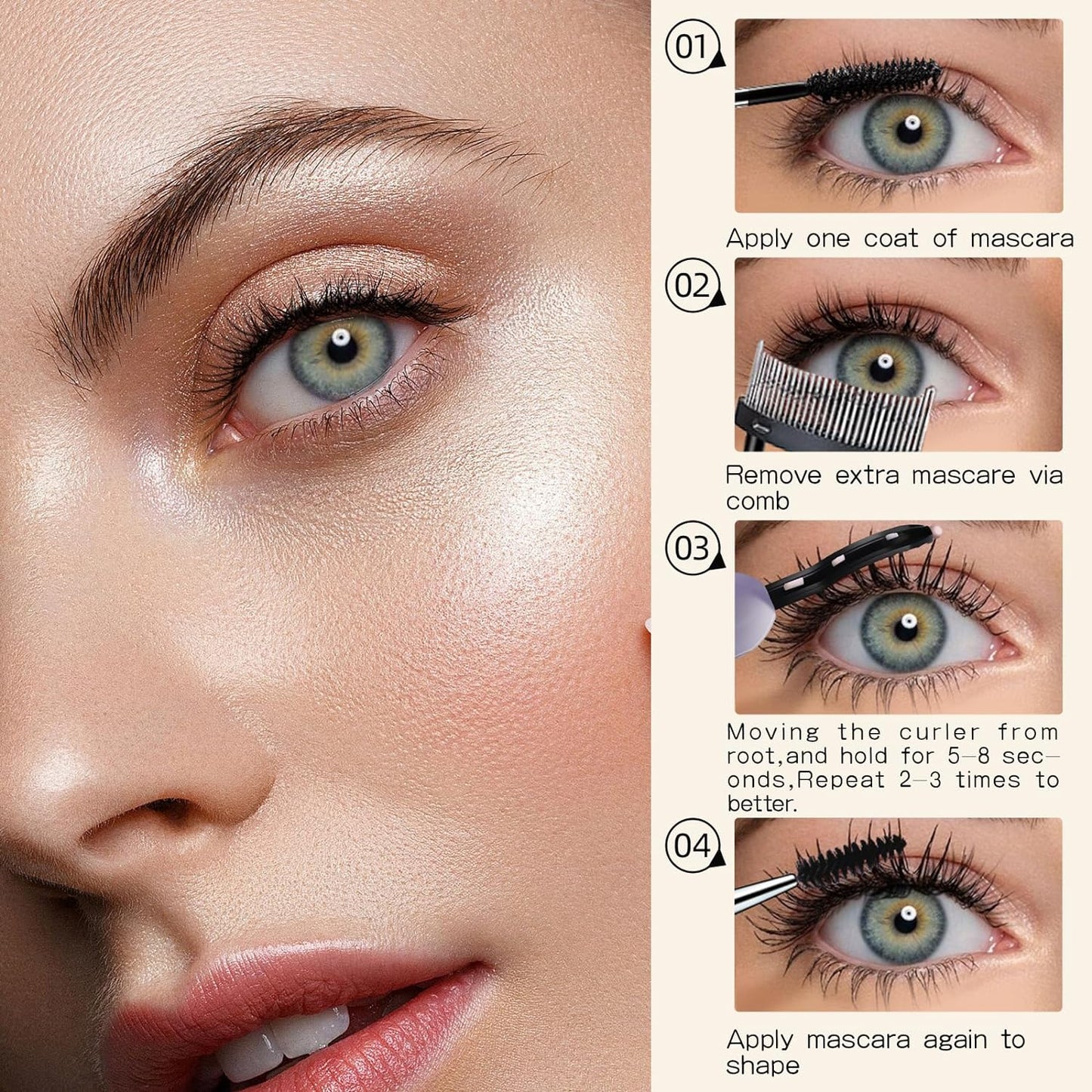 ZAPAL Heated Eyelash Curler, S600 Rechargeable Heated lash Curler, Intelligent Power Off Electric Eyelash Curler Heated Quickly 24 Hs Lasting Natural Makeup for Woman (Petal Pink/Gold, S600-148MM)