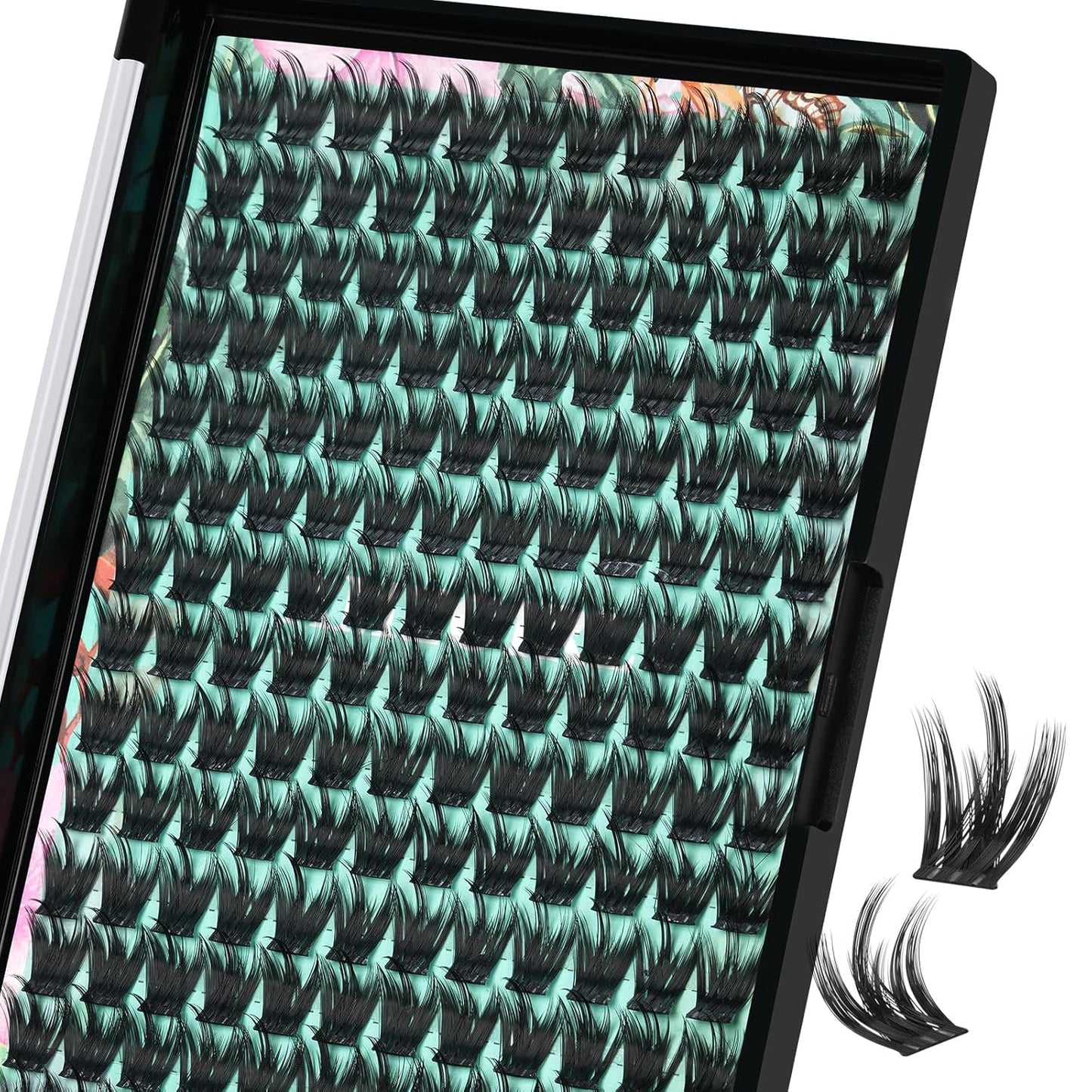 Lash Clusters Wet Look 168Pcs Eyelash Cluster Ultra-Thin Lash Band Eyelashes Extensions Spiky Anime Wide Span Lashes(Orchid,D-10mm)