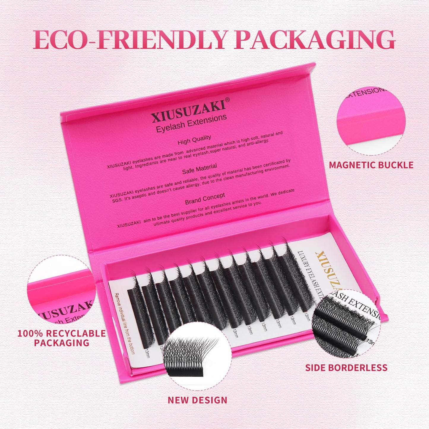 W Lash Extensions 8D Eyelash Extensions W Shape 0.07mm Thickness D Curl Mix 8-15mm Premade Fans Individual Lashes Volume Matte Black 12 Rows Crisscross False Eyelashes(W-8D-0.07-D,8-15mm)