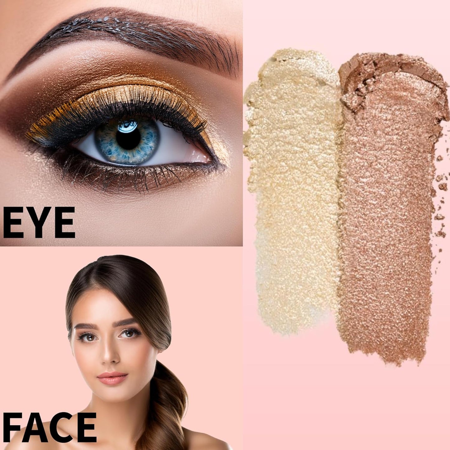 SAMIK Eye shadow blush concealer contour makeup kits full set all in one makeup set cosmetic girl makeup gift box blush set (Black)