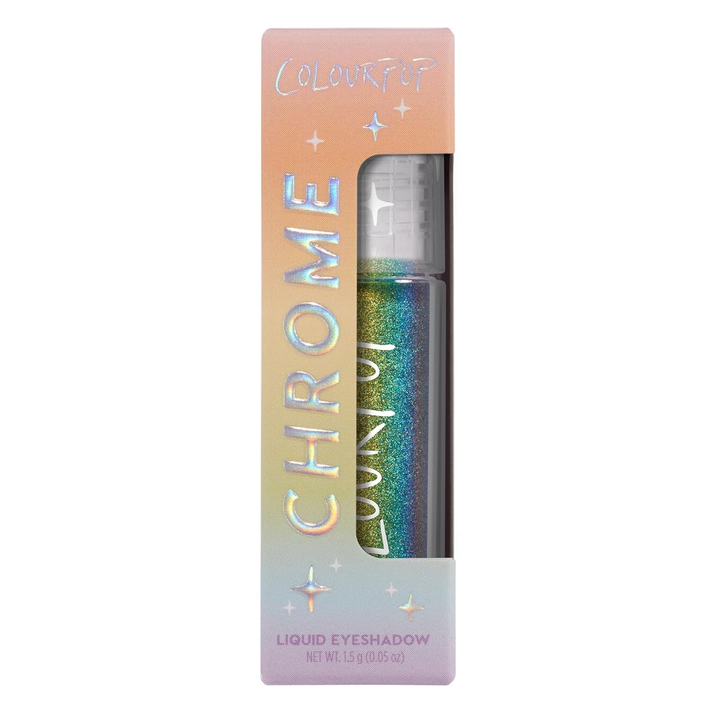 ColourPop Chrome Liquid Eyeshadow - Color-Shifting Chrome Eyeshadow with Long-Lasting & Ultra-Pigmented Formula - Beetle (0.05 oz)