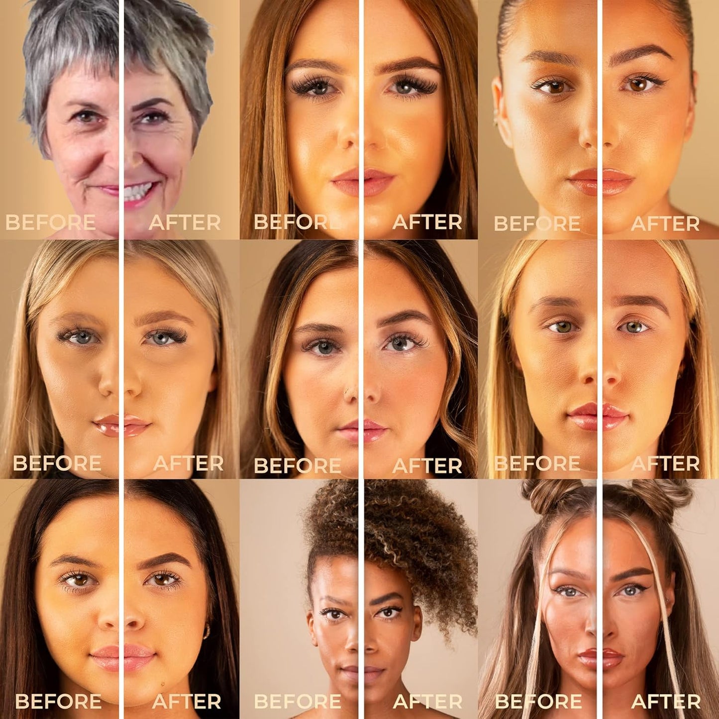 LUX Duo Stencil Eyebrow Kit - The Ultimate Brow Stencil Kit with Duo Brow Powder, Highlighter Powder, Stencil Shapes, Eyebrow Tools & Mirror - Eyebrow Stencil Kit Makeup - Slate/Black