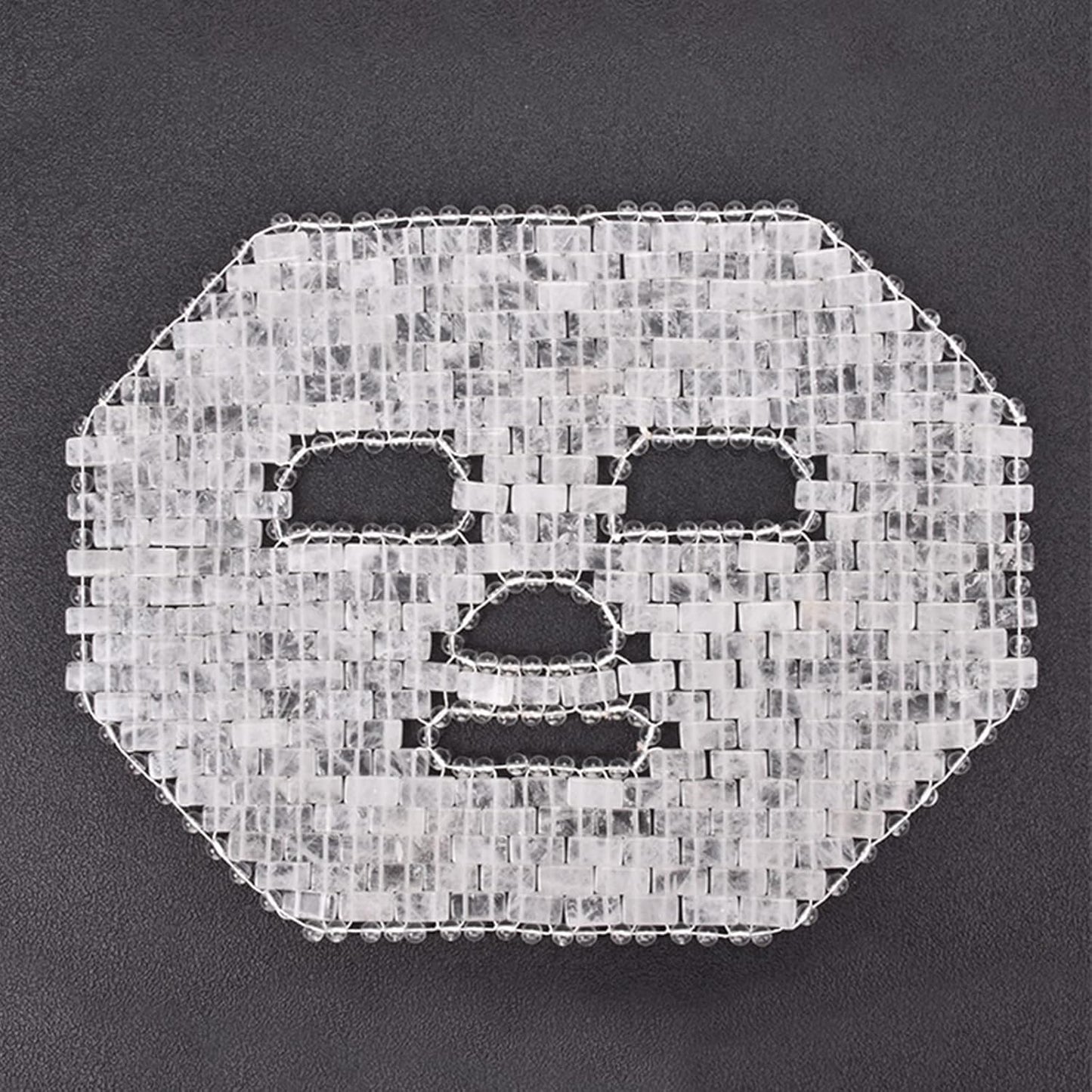 Jade Facial Mask｜100% All Natural Jade Sleep Mask｜Diminish Puffiness｜Soothe Eye Fatigue (White)