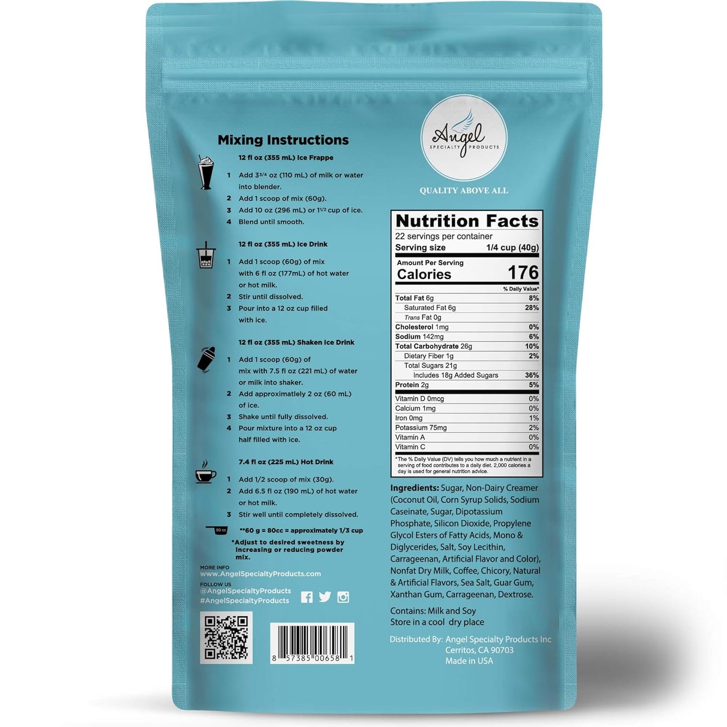 Vietnamese Coffee Instant 3-in-1 Mix by Angel Specialty Products [2 LB]