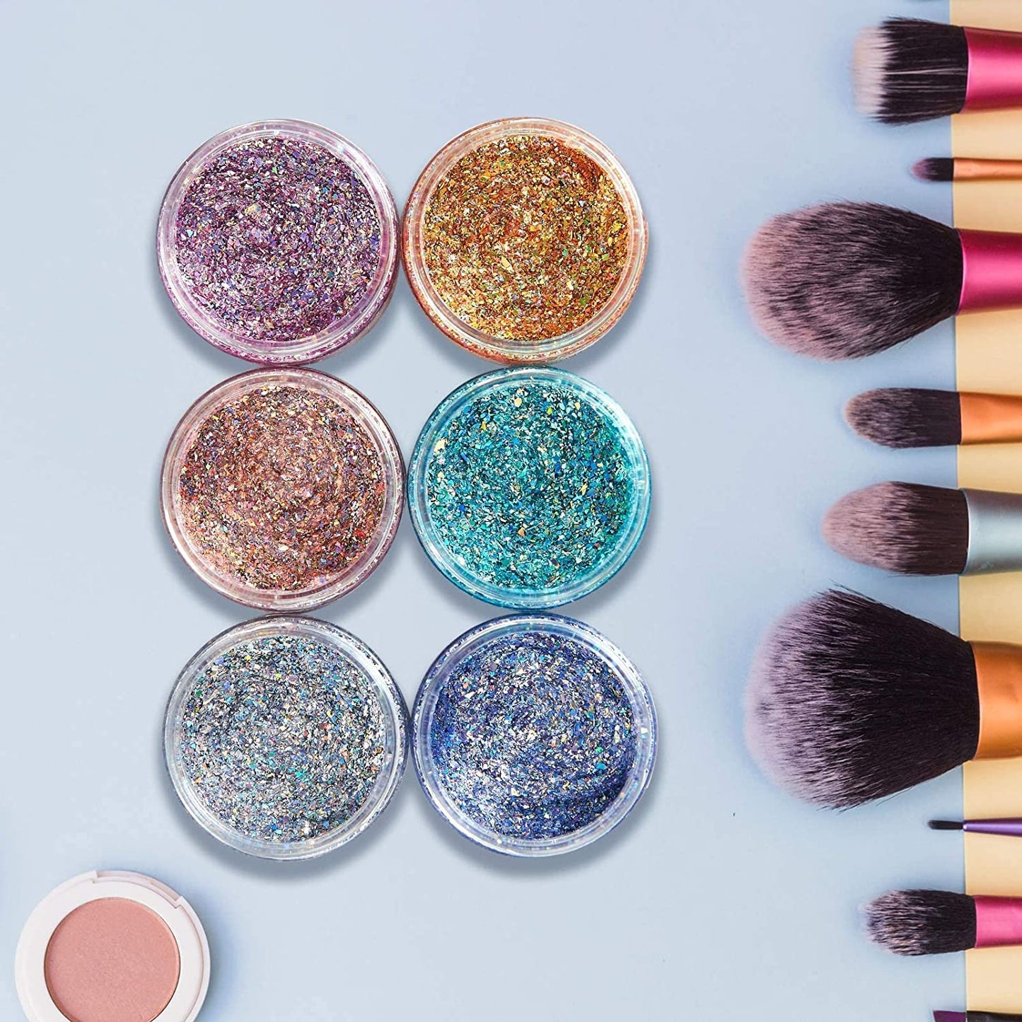 Eternal Moment 36 Pack 2 OZ Plastic Jars Round Clear Cosmetic Container Jars with White Lids, Perfect for Lotion, Slime，Cream, Ointments, Makeup, Eye Shadow, Samples, Pot, Travel Storage